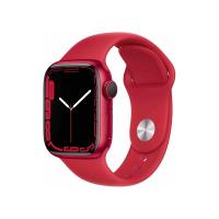 Apple Watch S7 GPS-es (41mm) (PRODUCT)RED piros alumínium tok, (PRODUCT)RED piros szilikon sportszíj