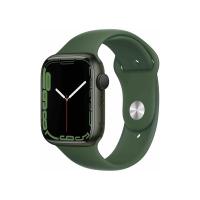 Apple Watch S7 GPS-es (45mm) zöld alumínium tok, zöld szilikon sportszíjas okosóra