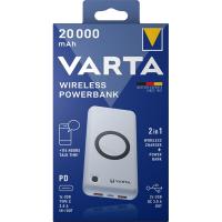 Varta 57909101111 hordozható 20.000mAh powerbank+ vezeték nélküli töltő