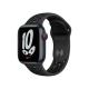 Apple Watch Nike S7 Cellular (41mm) éjfekete alumínium tok, fekete szilikon Nike sportszíjas okosóra