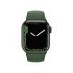Apple Watch S7 Cellular (41mm) zöld alumínium tok, zöld szilikon sportszíjas okosóra