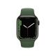 Apple Watch S7 GPS-es (41mm) zöld alumínium tok, zöld szilikon sportszíjas okosóra